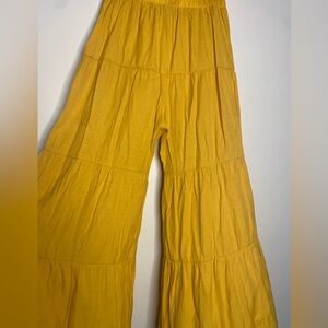 Large Shein Yellow Wide Leg Pant
